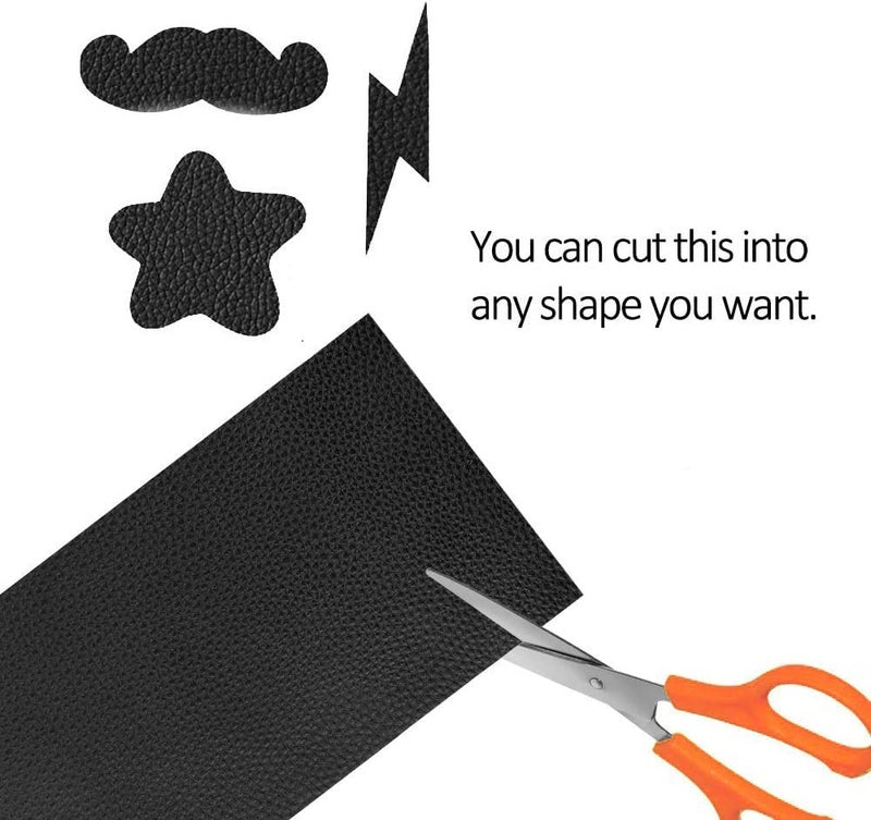 Cosmos Star™ Black Leather Repair Kit 4"x8" Inch for Couches, Cars, Furniture, Sofas, Car Seats, Handbags, Jackets - Super Thin Vinyl Patch - Image 1