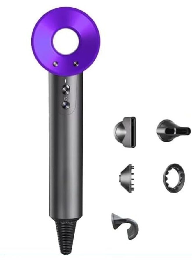 general SAFENHAND Hair Dryer, Professional Ionic Hair Dryer Leafless Hair Dryer Hair Care Styling Fast Drying Low Noise Blow Dryer for Home, Salon Negative Ion Tool Anion Electric Dryer 5 Blow (PURPLE) - Image 1