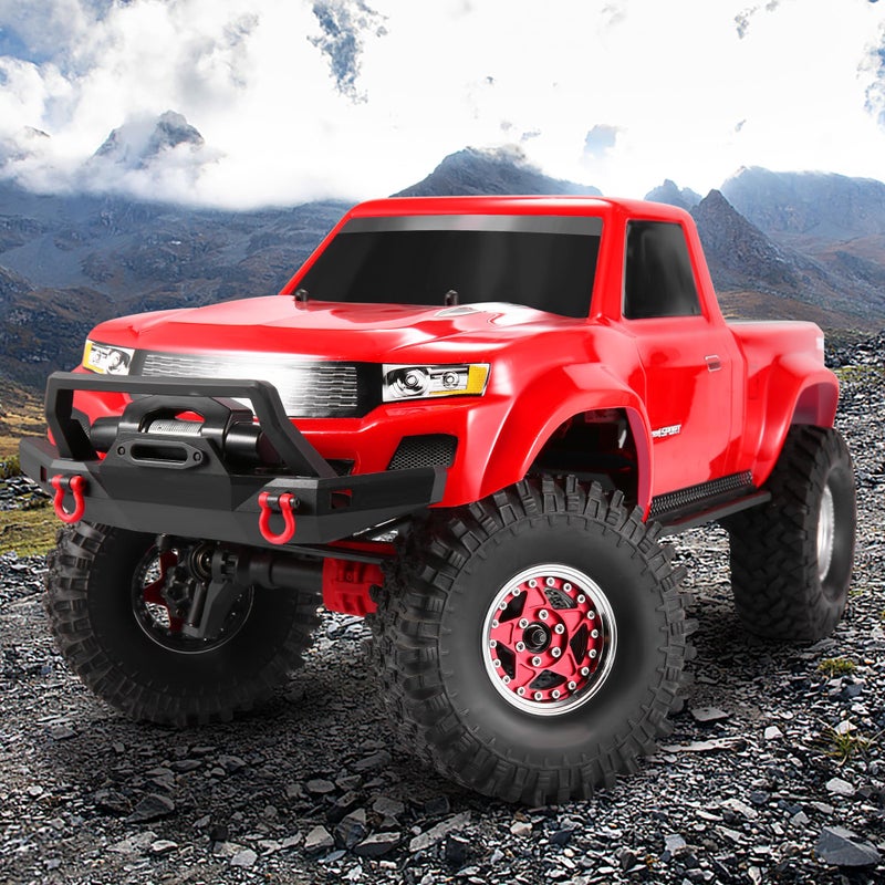 COOWOO RC Wheels Upgrade Parts  1.9 in Beadlock Wheels Adjustable Offset for 1/10 TRX6 TRX4 or SCX10 RC Trucks  Made of Aluminum Alloy  Pentagon-Shaped  Set of 4  Red - Image 5