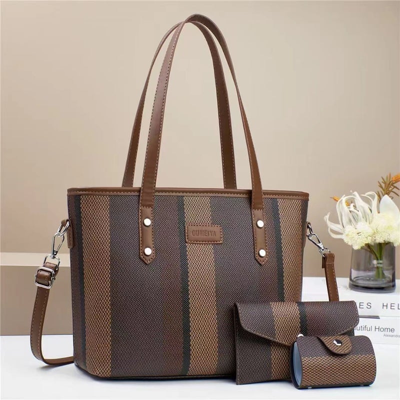 New Color Contrast Large Capacity Bucket Bag Canvas Handbag Vintage Light Luxury Trendy Shoulder Crossbody Bag - Image 5
