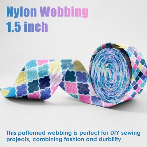 YOGHAVRS Nylon Webbing 1.5 Inch Patterned Webbing Strap High Strength Nylon Strap for Bags Indoor Outdoor Gear Crafting DIY Repairing Belt Camping Hiking Sports - Image 2