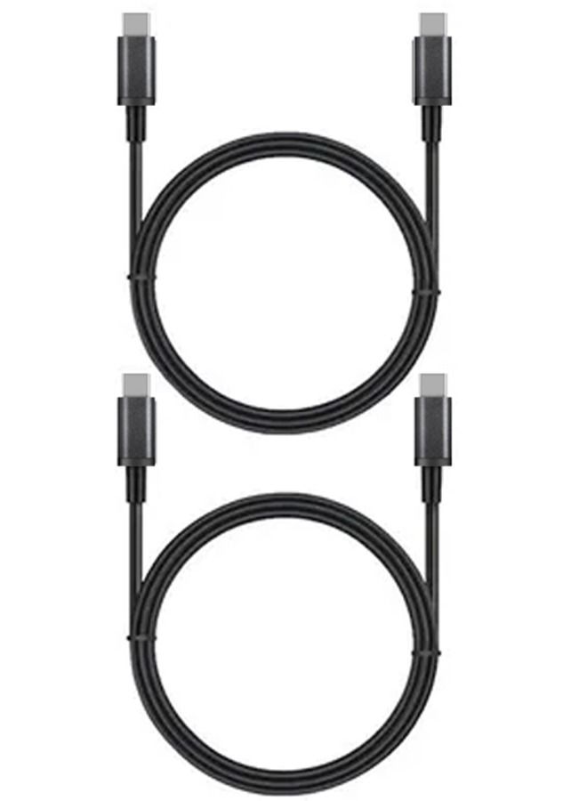 Captaintech iphone 15  3A 60W USB C to USB C Cable 1M Android Phone Charger Heavy Duty PD Type C Fast Charging Power Delivery Cord for Samsung Galaxy S21 / S20 / S10 / S9 / S8 For Apple MacBook iPad Pro 2PCS - Image 1