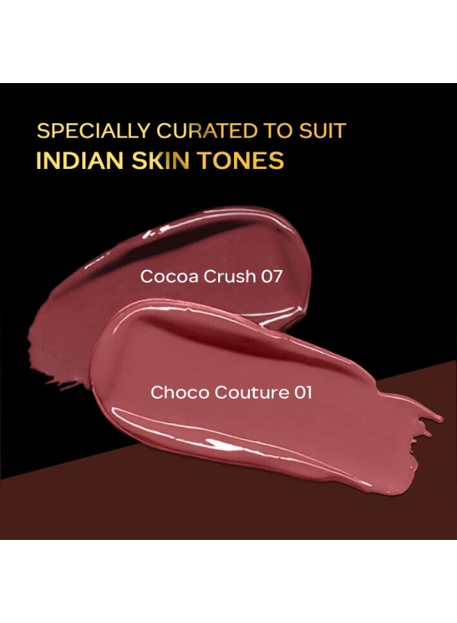 Facescanada FACES CANADA Comfy Matte Wow Liquid Lipstick - The Latte Edit, (3.8ml x 2) | Choco Couture 01 + Cocoa Crush 07 | Long Lasting | Matte Finish | Lipstick Combo | Pack of 2 - Image 2