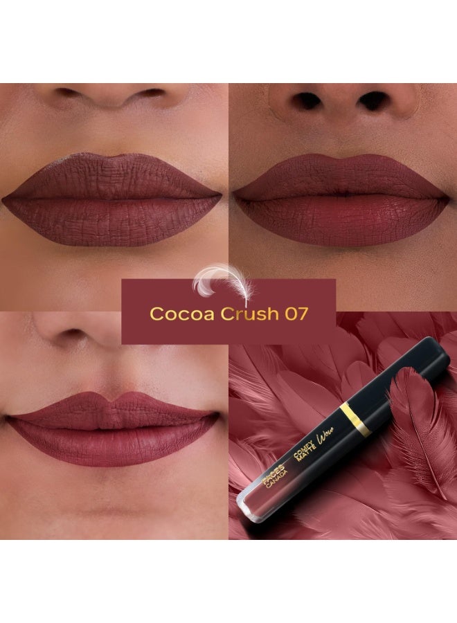 Facescanada FACES CANADA Comfy Matte Wow Liquid Lipstick - The Latte Edit, (3.8ml x 2) | Choco Couture 01 + Cocoa Crush 07 | Long Lasting | Matte Finish | Lipstick Combo | Pack of 2 - Image 4