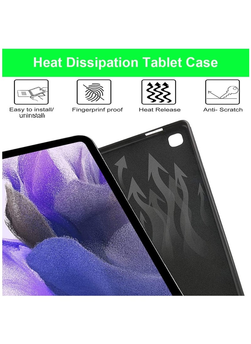 Generic - Detachable Bluetooth Keyboard Case for Samsung Galaxy Tab S9 Plus (12.4 Inch, 2023) - Slim Stand Cover with S Pen Holder for Models SM-X810/X816B/X818U, Black - Image 1