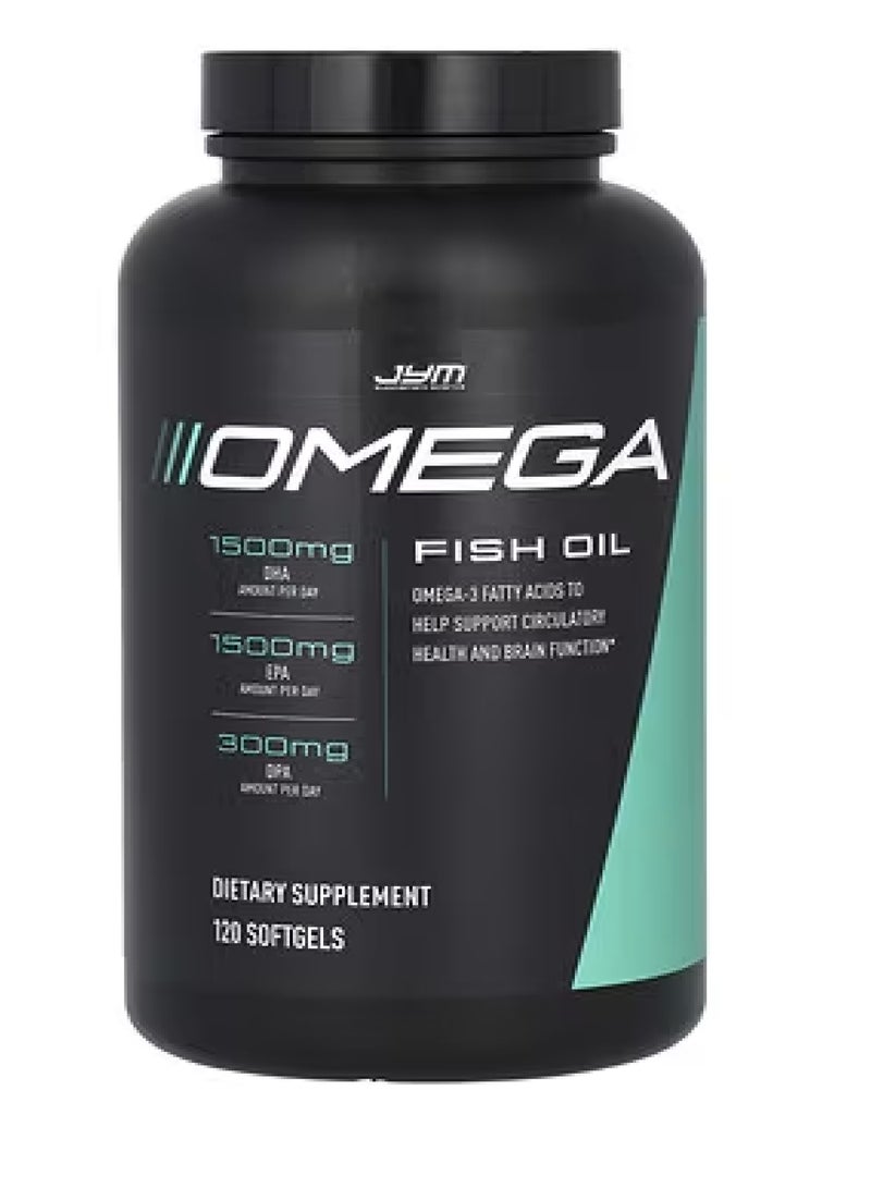 جيم سابلامنتس ساينس زيت السمك أوميجا، 120 كبسولة هلامية (1300 ملغ لكل كبسولة هلامية)