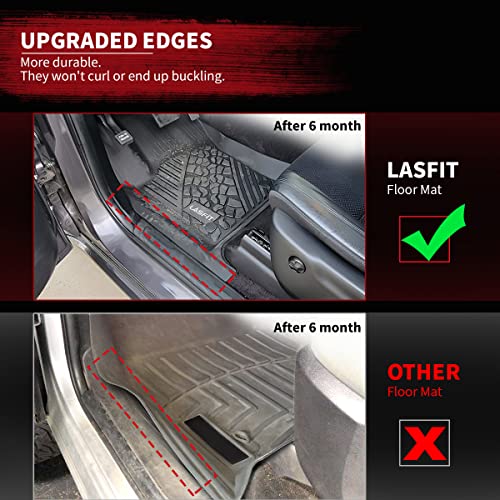 LASFIT حصائر أرضية LASFIT تناسب لاند روفر رينج روفر سبورت 2014-2022، حصائر مطاطية مخصصة لجميع الأحوال الجوية مقاومة للماء للصفين الأول والثاني، باللون الأسود - Image 3