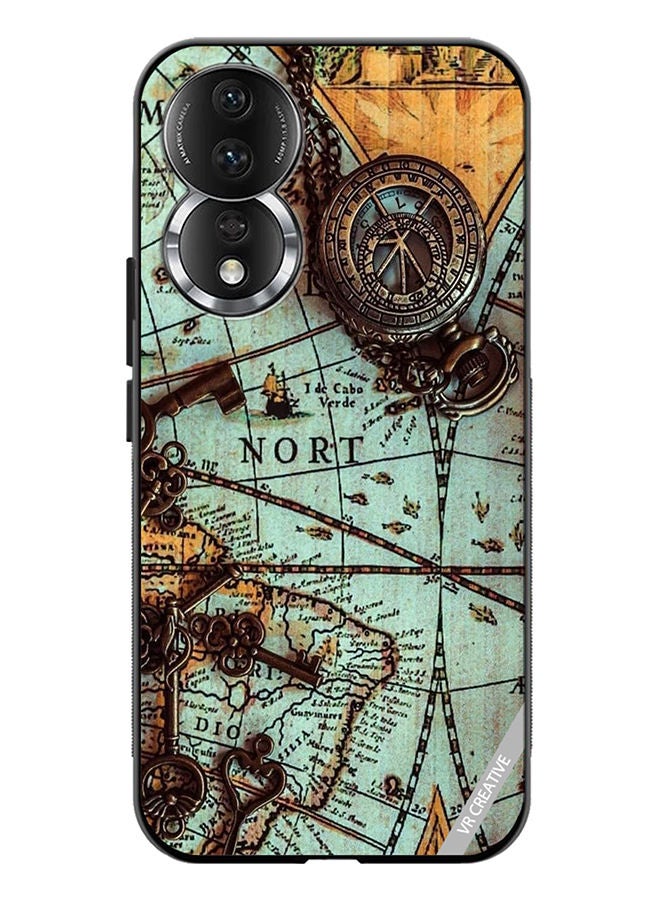 VR CREATIVE Protective Case Cover For Honor 80 Compas Design Multicolour - Image 1