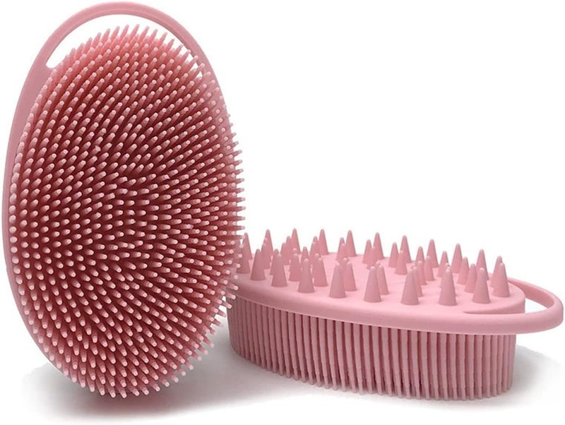 MR LION Pink Exfoliating Body Scrubber and Shower Brush Soft Silicone Loofah for Kids and Adults All Skin Types - Image 5