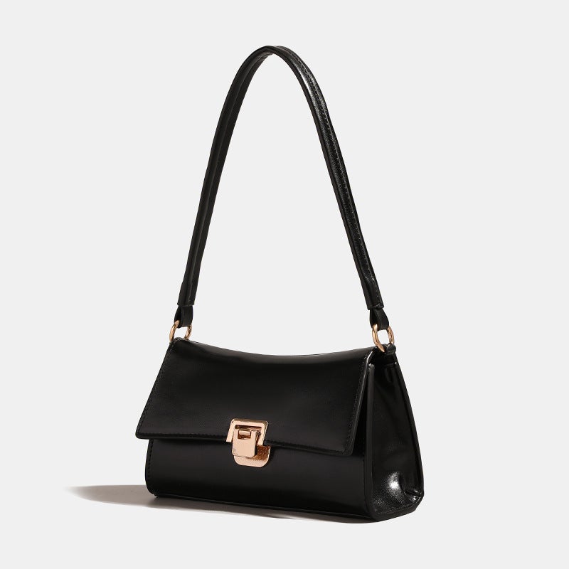 Black Underarm Bag Women'S New Oil-Locked Summer Trendy Texturized Niche Single-Shoulder Portable Small Square Bag Women'S Crossbody Bag - Image 5