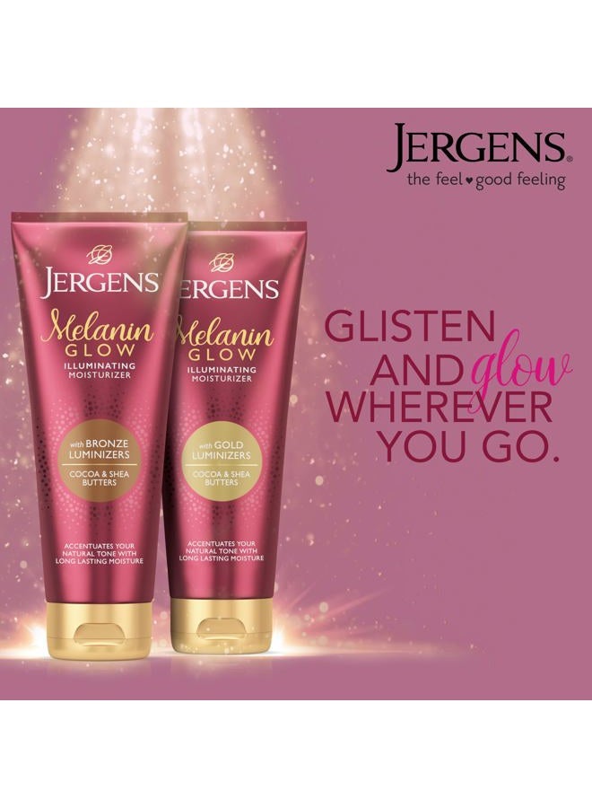 Jergens Hand and Body Lotion, Melanin Glow Illuminating Moisturizer, with Gold Luminizers, 7 Oz - Image 5