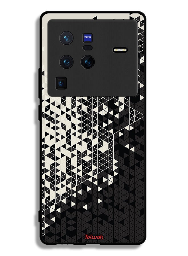 Tolwak Vivo X80 Pro Protective Case Cover Pattern Digital Art Triangle - Image 2