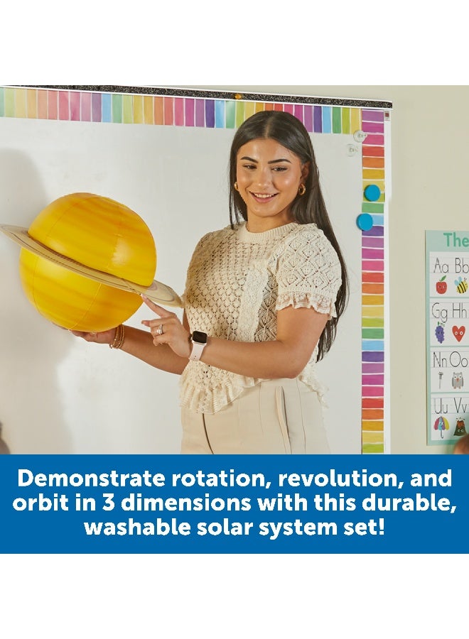 ليرننج ريسورسز مجموعة النظام الشمسي العملاق القابل للنفخ من Learning Resources، نموذج كوكب تفاعلي ثلاثي الأبعاد مع الشمس والكواكب والقمر ودليل الأنشطة، تتضمن مجموعة إصلاح ومضخة وخطافات للتعليق، للأطفال من سن 5 سنوات فما فوق - Image 3