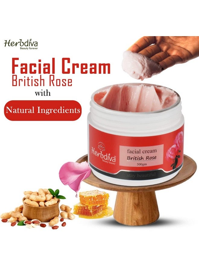 Herbdiva British Rose Face Cream For Flawless And Cleansed Skin500G… - Image 2