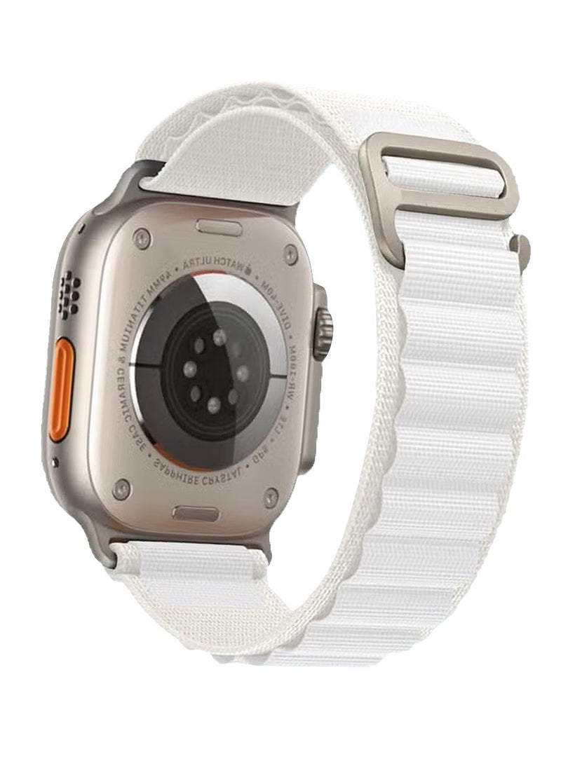 MOCOM 49mm Watch Straps Alpine Loop Band For Apple Watch Mocom White  - Image 1