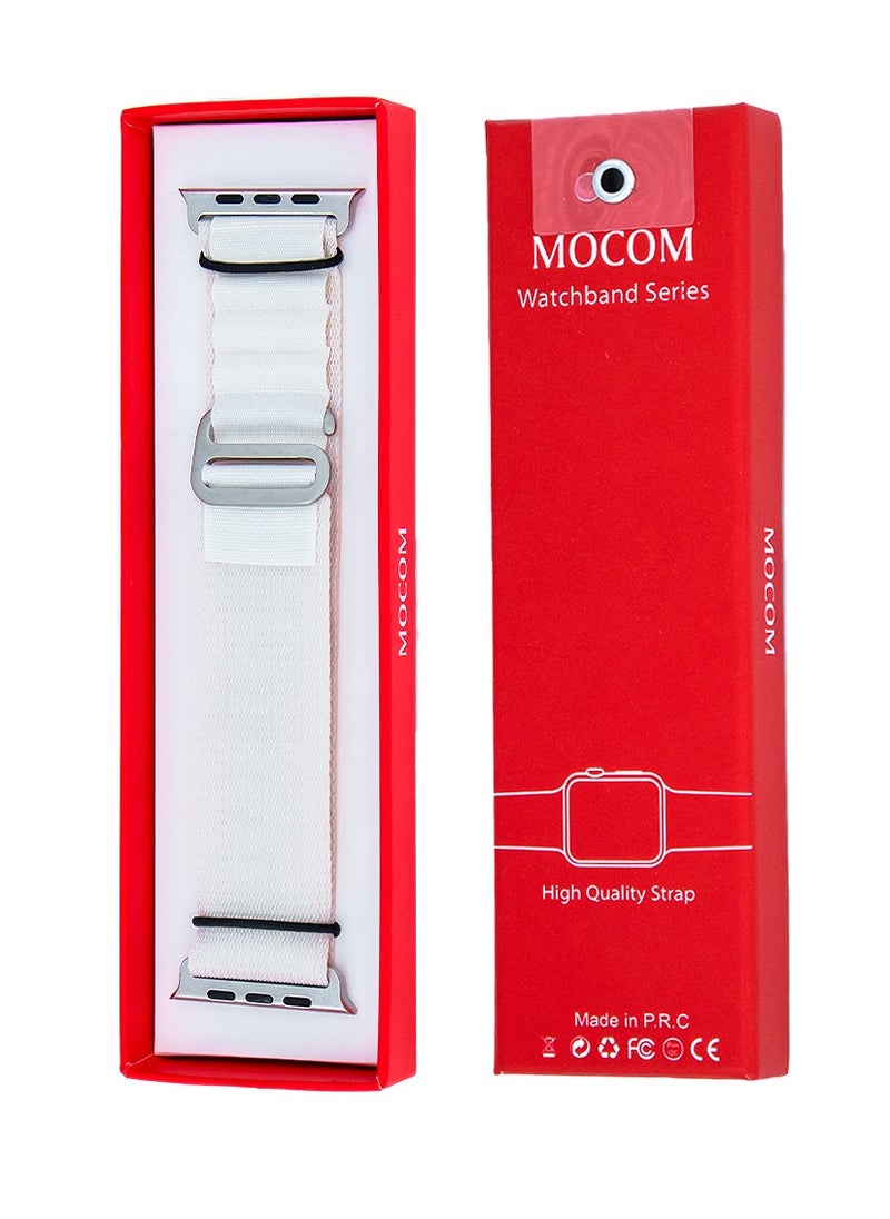 MOCOM 49mm Watch Straps Alpine Loop Band For Apple Watch Mocom White  - Image 3