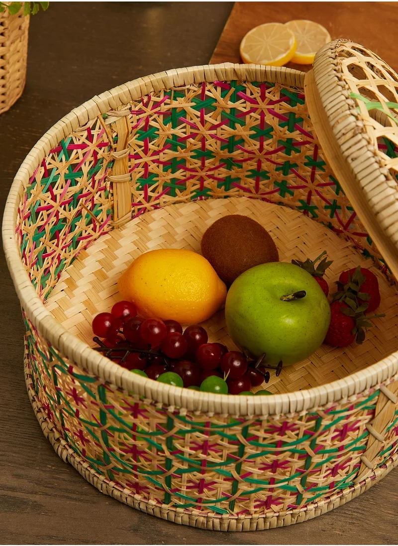 آيرا صندوق تخزين كبير مع غطاء- متعدد الالوان