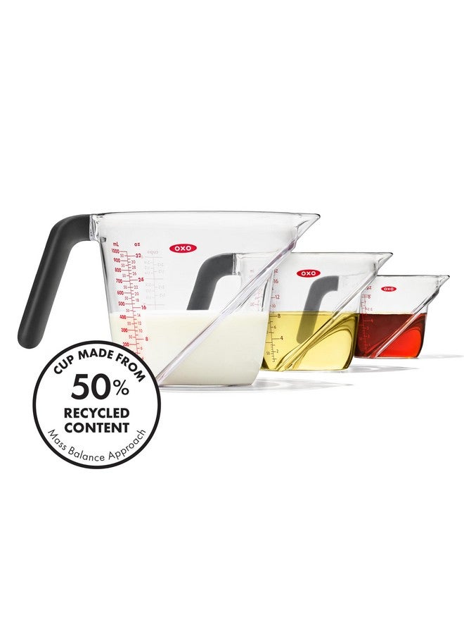 OXO مجموعة أكواب قياس مائلة من OXO Good Grips مكونة من 3 قطع - تريتان رينيو - Image 4