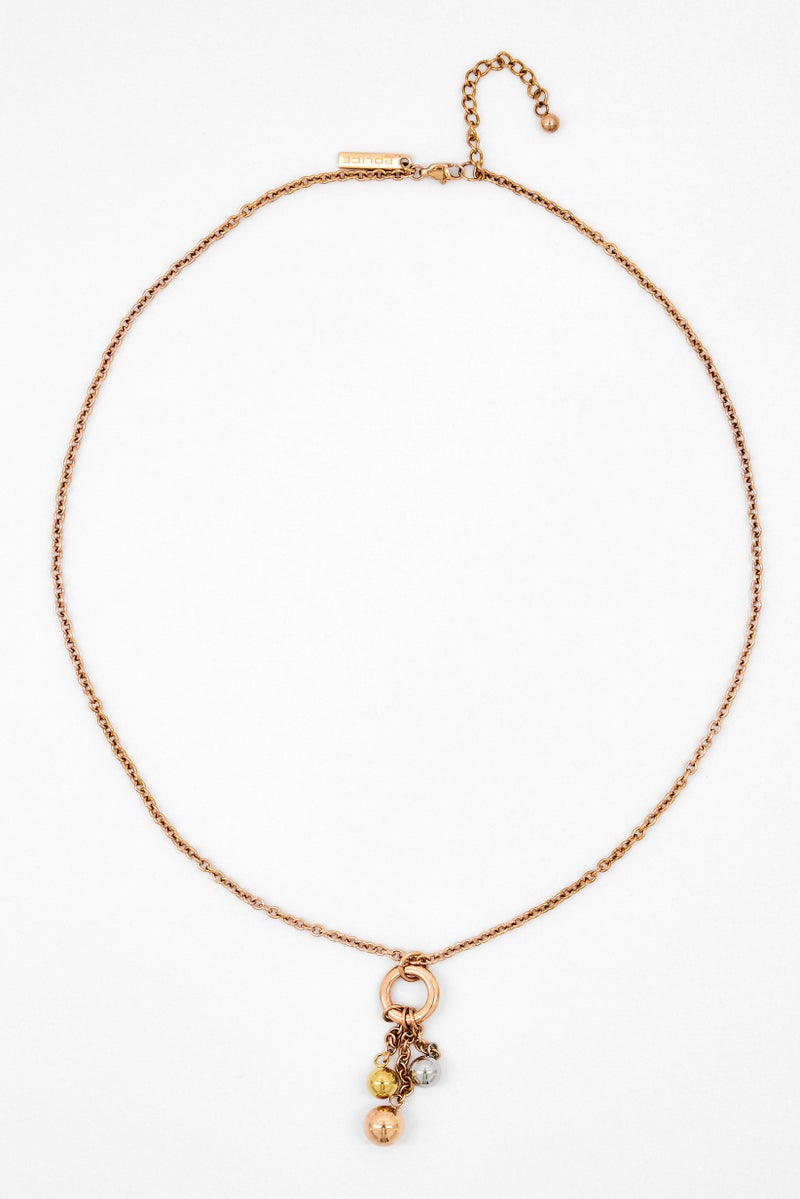 POLICE Women 2 Piece Fashionable Necklace With Bracelet, Rose Gold  - Image 4