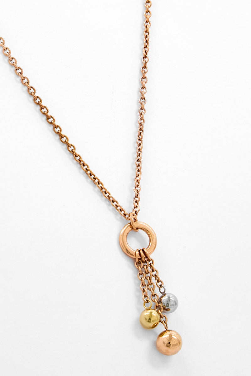 POLICE Women 2 Piece Fashionable Necklace With Bracelet, Rose Gold  - Image 1