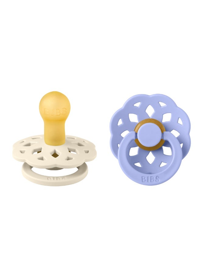 BIBS Pacifier Boheme 2 PACK Latex Size 1 Ivory/Hush - Image 3