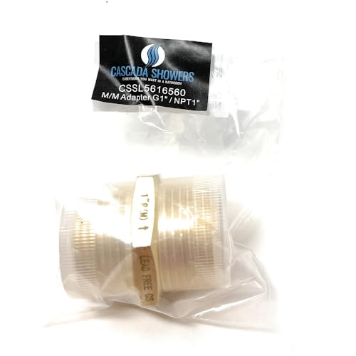Cascada Showers Cascada 1" G Thread (British BSPP) Male to 1" NPT Thread Male Pipe Fitting Adapter - Lead-Free - Image 5