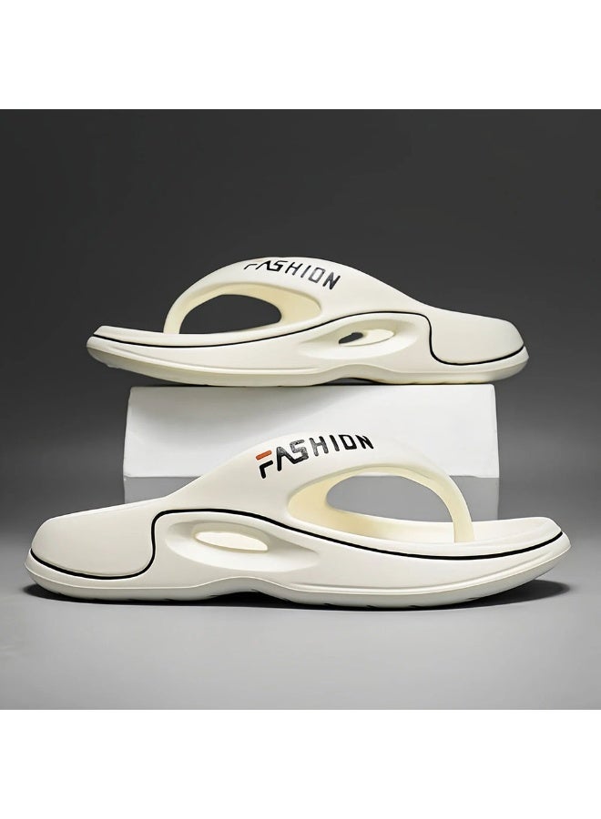 Men Flip Flops, Ultra Soft Thong Slippers with Arch Support, Lightweight Comft Men's Flip Flop, Soft Cloud Open Toe Flip-Flops for Men, Anti-slip Bath Shower Slipper, Thick Cushion Slide Slippers, Stylish Y-shaped Slippers for Male, Thong Sandals for Home Beach Garden Indoor Outdoor - Image 1
