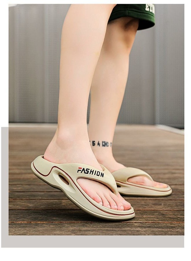 Men Flip Flops, Ultra Soft Thong Slippers with Arch Support, Lightweight Comft Men's Flip Flop, Soft Cloud Open Toe Flip-Flops for Men, Anti-slip Bath Shower Slipper, Thick Cushion Slide Slippers, Stylish Y-shaped Slippers for Male, Thong Sandals for Home Beach Garden Indoor Outdoor - Image 4