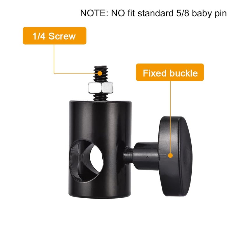 UTEBIT 2PCS Rapid Adapter Convert with 1/4" Screw, UTEBIT 1/4 Thread Photography Light Stand Adapter, Multi Functional Metal Camera Bracket Mount Adaptor, Photo Studio, Photography Accessory - Image 2