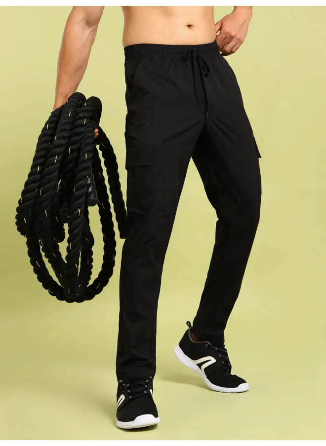 تكنوسبورت Technosport Solid Drawstring Waist Cargo Pants