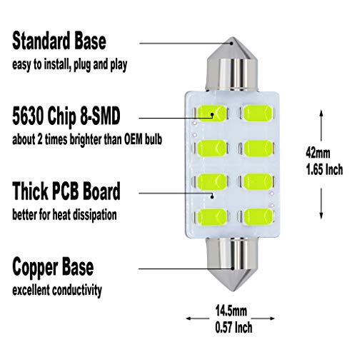Yoper Ice Blue LED Light Kit for Ford F-150 250 350 Mustang Taurus Chevy Silverado Avalanche Impala Tahoe Trailblazer Dodge Ram Charger GMC Sierra Yukon Sonoma Interior - Image 4