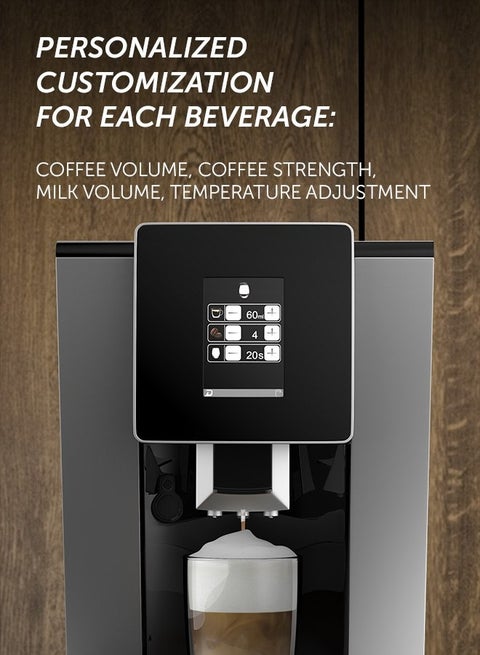 Polaris PACM 2060AC Automatic Coffee Machine | 20 Bar Italian Pump | Built-In Steel Burr Grinder (250 g) | PROFI-CREAM | Touch Color Display | 6 Auto Programs | 2L Tank | Cup-Warming Surface | 1500W