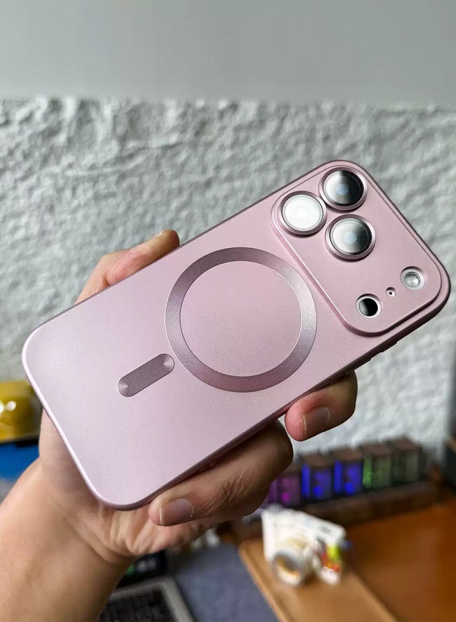 حالة هاتف iPhone 17 Pro Max  المغناطيسية MagSafe، متوافقة مع MagSafe، [حماية شاملة من السقوط] مقاومة للبصمات، مقاومة للصدمات، غطاء واقي كامل لعدسة الكاميرا، حالة هاتف فائقة الرقة، مناسبة لـ iPhone 17 Promax (وردي) - Image 5