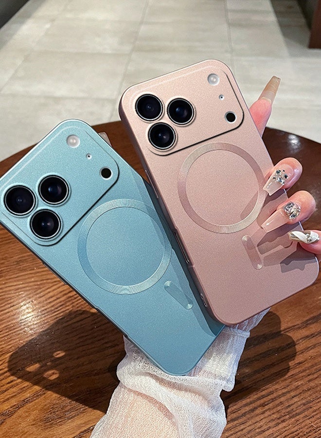 حالة هاتف iPhone 17 Pro Max  المغناطيسية MagSafe، متوافقة مع MagSafe، [حماية شاملة من السقوط] مقاومة للبصمات، مقاومة للصدمات، غطاء واقي كامل لعدسة الكاميرا، حالة هاتف فائقة الرقة، مناسبة لـ iPhone 17 Promax (وردي) - Image 3
