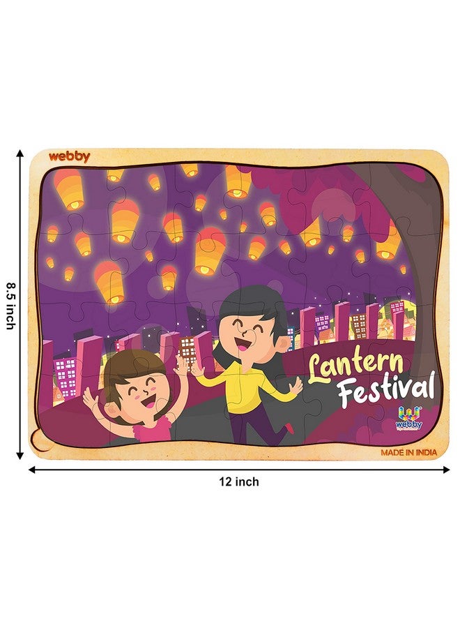 ويبي أحجية الصور المقطوعة الخشبية لمهرجان الفوانيس من ويبي كيدز، 24 قطعة، متعددة الألوان - Image 5