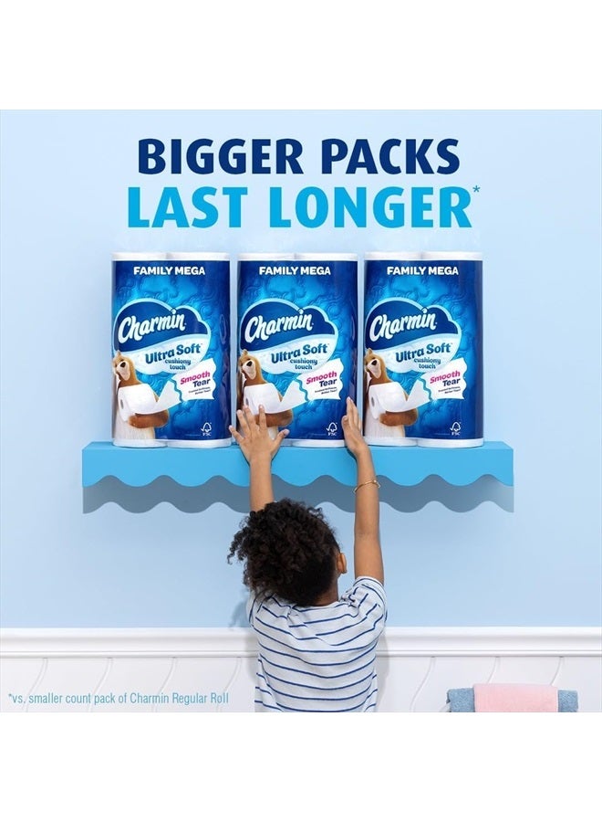 Charmin Ultra Soft Cushiony Touch Toilet Paper, 30 Family Mega Rolls = 153 Regular Rolls - Image 5
