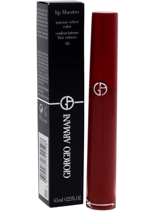 Giorgio Armani Lip Maestro Lip Gloss - # 415 (Red Wood) 6.5ml/0.22oz - Image 3