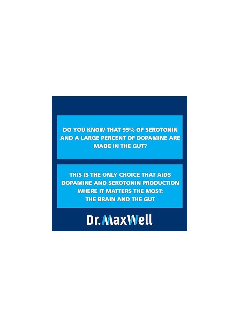 Dr. Maxwell Dopamine Serotonin mood probiotics support supplement 60 capsules  - Image 3