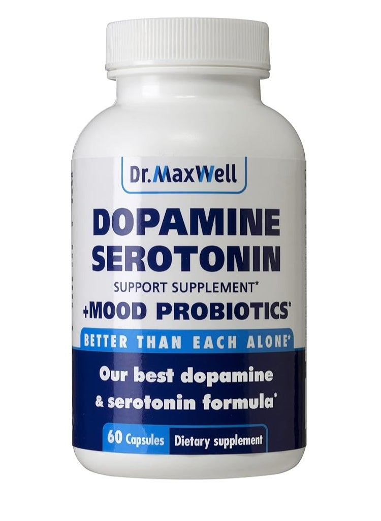 Dr. Maxwell Dopamine Serotonin mood probiotics support supplement 60 capsules  - Image 1