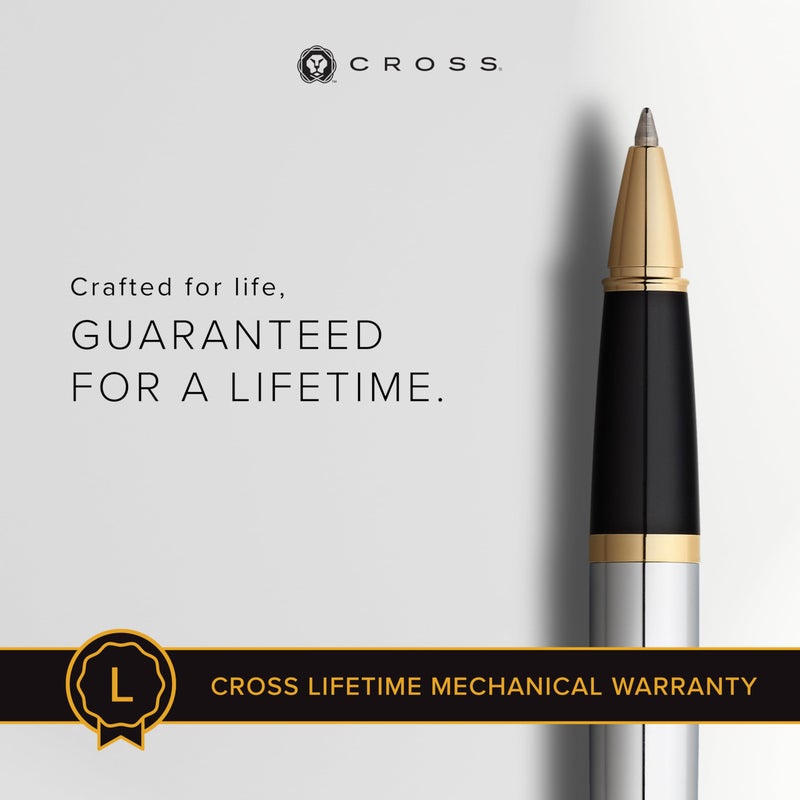 Cross Bailey Refillable Rollerball Pen Presented in a Premium Gift Box - Medium Point, Black Ink, Medalist - Image 3