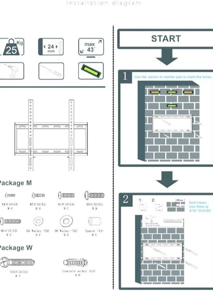 ELTRAZONE TV Bracket Wall Mount 26"-63", Television Screen VESA Fits Up, Flat Screen LCD/LED/OLED/QLED | Strong Heavy-Duty Low Profile Easy Install - Image 5