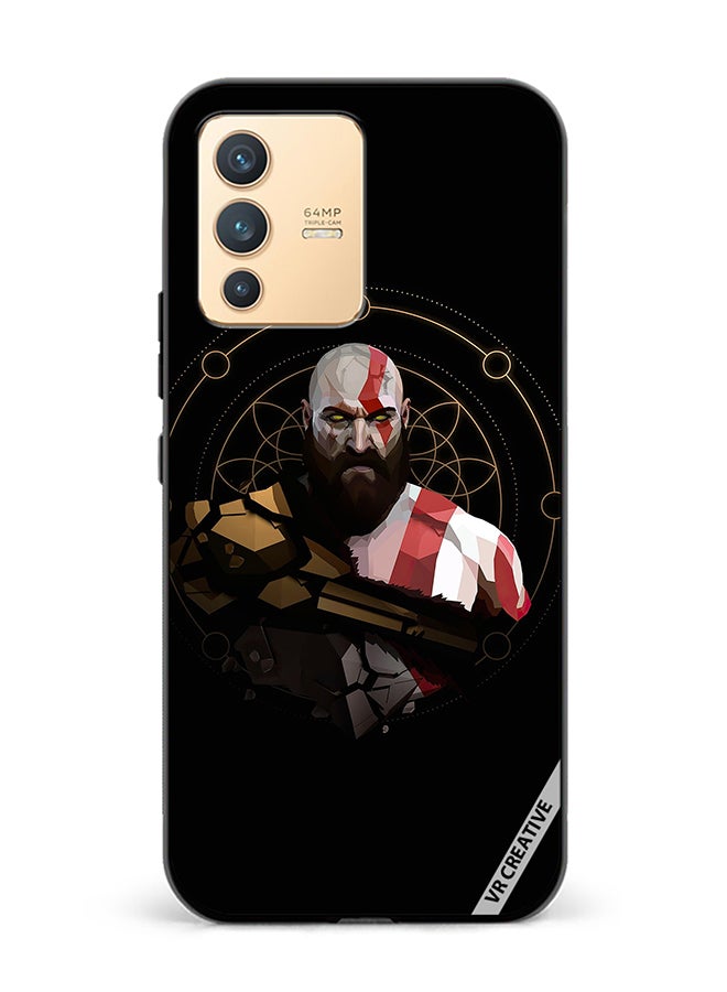 VR CREATIVE Protective Case Cover For Vivo V23 5G God Of War, Kratos Design Multicolour - Image 1