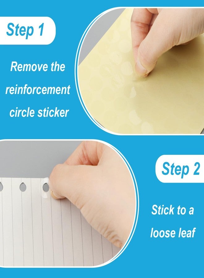 YooNotee 10000 Pcs Self-Adhesive Hole Reinforcement Stickers 1/4" Diameter Non-Printable Transparent Hole Punch Reinforcement Labels for Loose-Leaf Binder Papers Home Office - Image 2