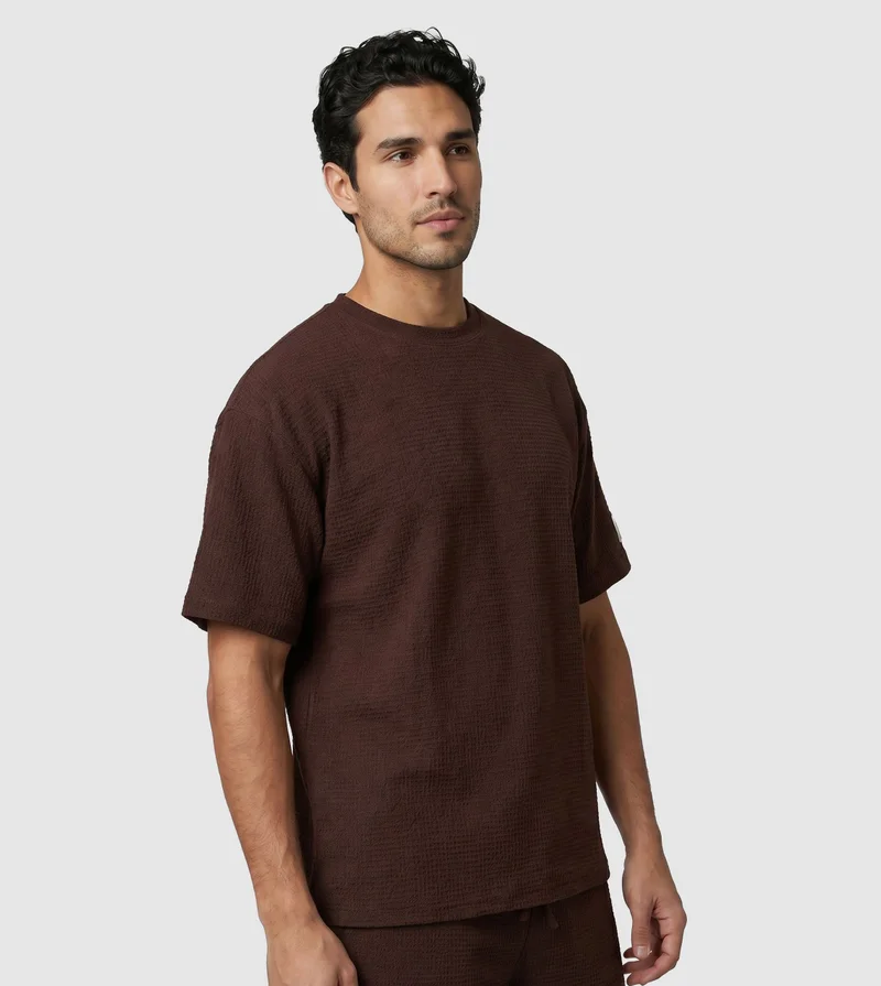 إف5 SHORT SLEEVE T-SHIRT -BROWN