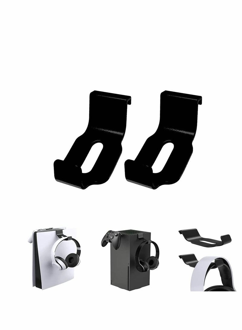 Y&D 2 Pack Stand for PS5 3D Wireless Headset Headphone and Controller Hook that Makes Game Accessories Easy to Store Black - Image 1