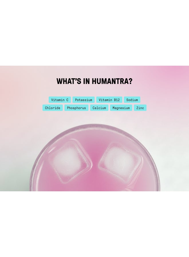 Humantra Lychee Electrolyte Hydration | Zero Sugar, Vitamin C + B12 w/ Magnesium - Image 3