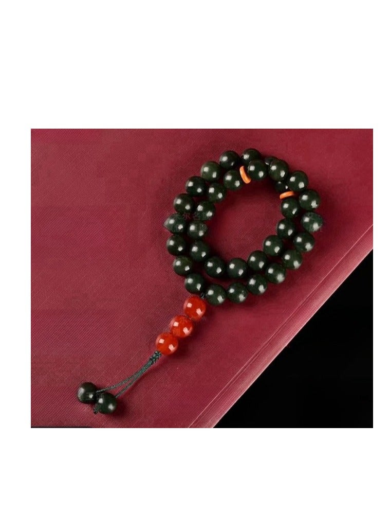 Natural Hotan Jade 33 Prayer Beads (Bead Diameter 10MM)  - Image 1