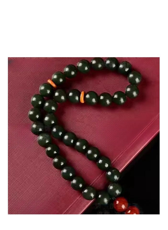 Natural Hotan Jade 33 Prayer Beads (Bead Diameter 10MM)  - Image 2
