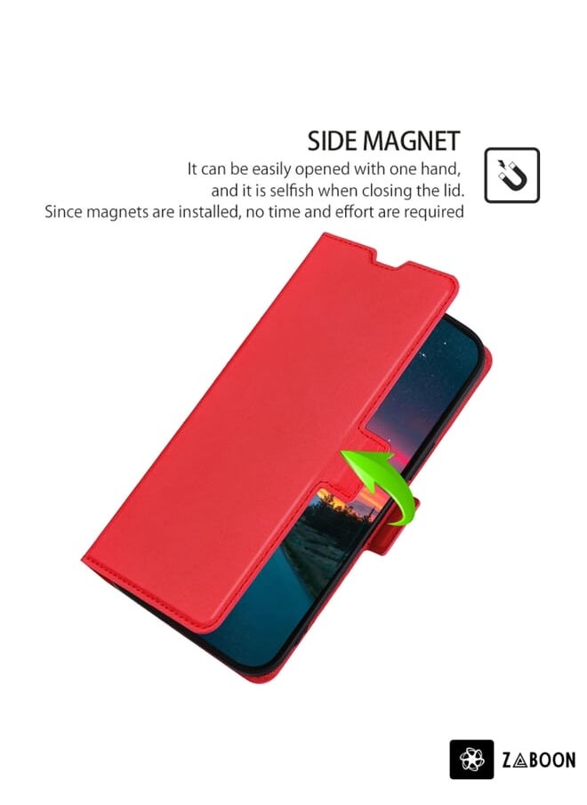 Zaboon - Protective Case For TCL 305 / 30 SE / 306 & Sharp Aquos V6 / V6 Plus Ultra-thin Voltage Side Buckle PU + TPU Leather - Image 1
