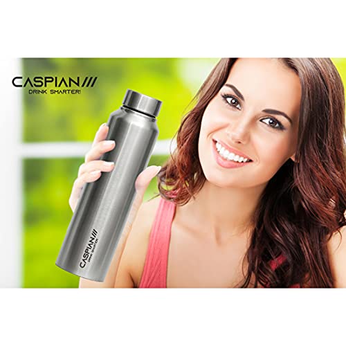 CASPIAN /// Astra Stainless Steel Water Bottle 1 ltr (Litre) for Fridge, Home, Office, School, Gym-Ideal for Adults, Men, Women, Kids, Boys, Girls-1000ml Leakproof, Rust free, Set of 3, Silver - Image 5